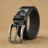 Pure Leather Pin Buckle Belt For Men